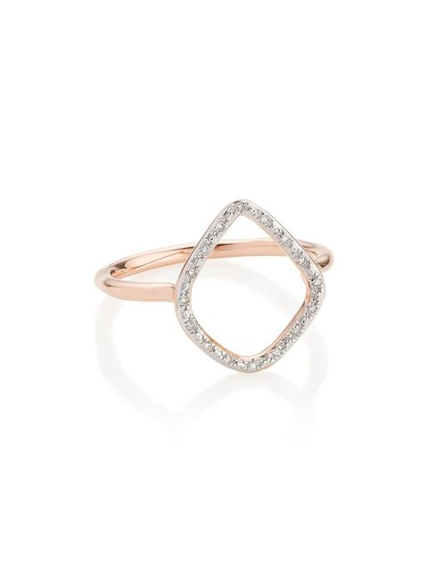 Monica Vinader Riva Diamond Hoop ring - Pink - zdjęcie produktu nr 1