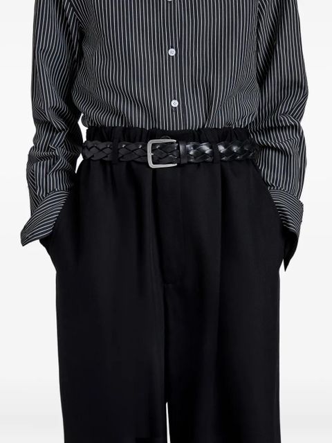 Proenza Schouler wide-braid leather belt - Black - zdjęcie produktu nr 1