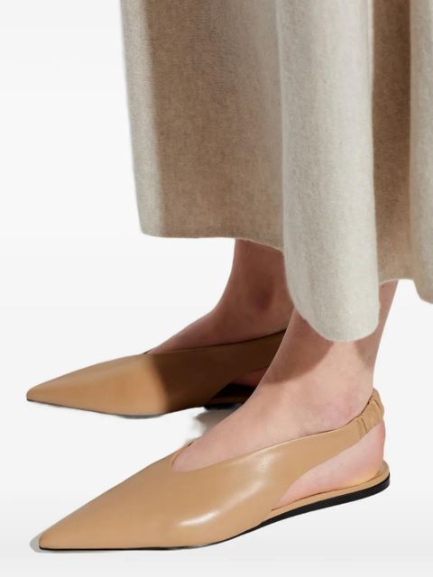 AMI Paris point-toe elasticated fat pumps - Neutrals