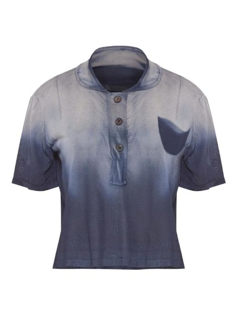 Maison Margiela gradient-effect polo shirt - Blue - zdjęcie produktu nr 1