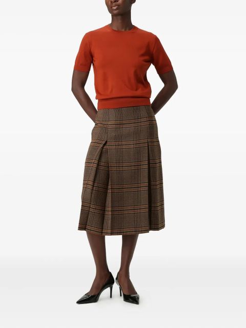 Saint Laurent short-sleeve crew-neck sweater - Orange