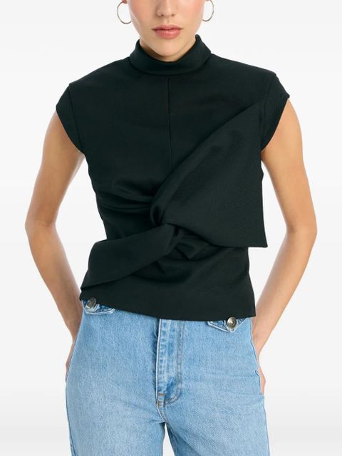 ROTATE BIRGER CHRISTENSEN draped top - Black