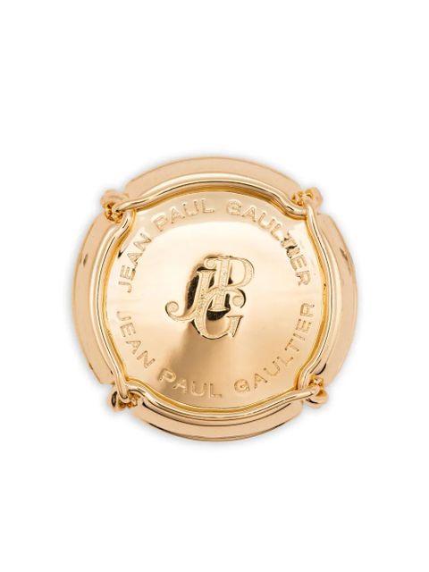 Jean Paul Gaultier logo-engraved earrings - Gold