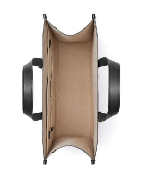 Tory Burch T Monogram-embossed tote bag - Black