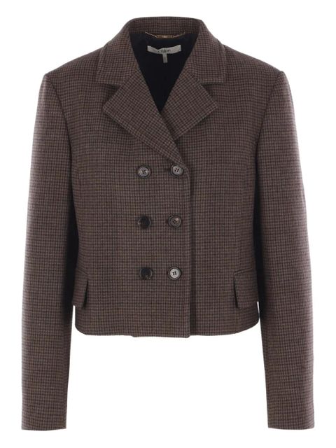 Chloé houndstooth double-breasted jacket - Brown - zdjęcie produktu nr 1