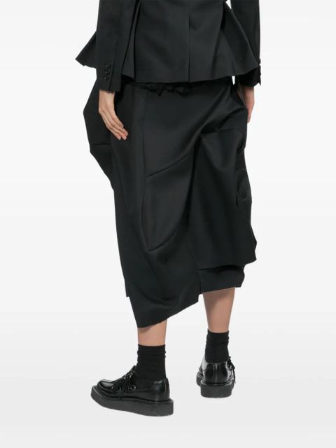 Comme Des Garçons wrap-around midi skirt - Black