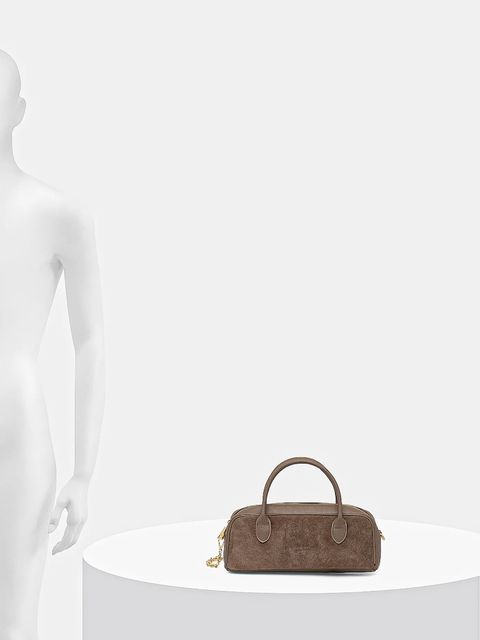 Answear.LAB torebka zamszowa kolor beżowy