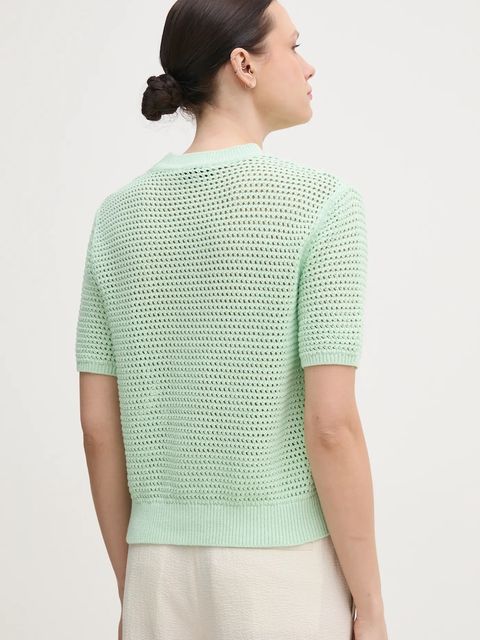 Tommy Hilfiger t-shirt damski kolor zielony WW0WW45950