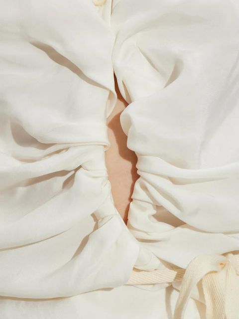 Maison Margiela tie-waist shirt - Neutrals