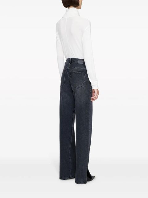 ANINE BING Roy Jean mid-rise boyfriend jeans - Black