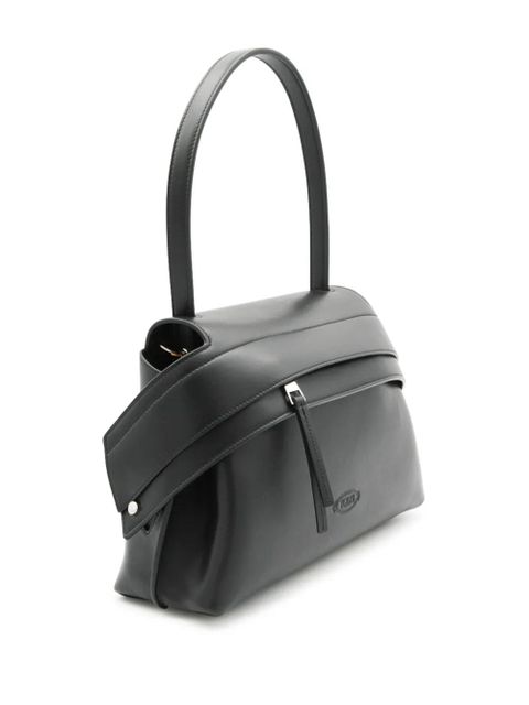 Tod's small Wave leather shoulder bag - Black