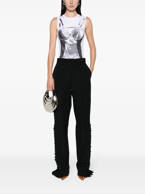 Jean Paul Gaultier lace-up wool trousers - Black - zdjęcie produktu nr 2