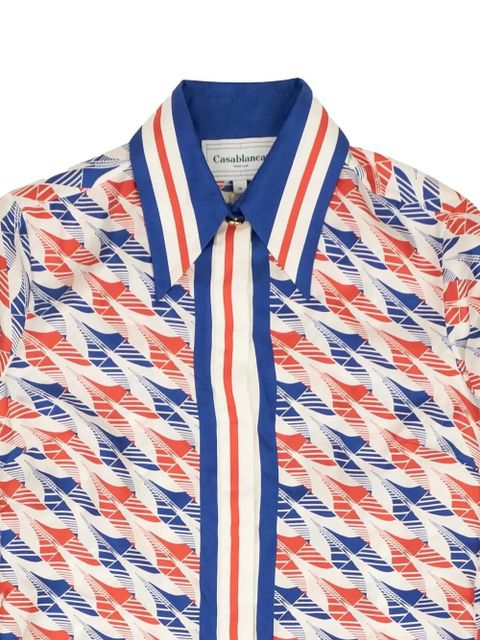 Casablanca houndstooth-print shirt - Red - zdjęcie produktu nr 2