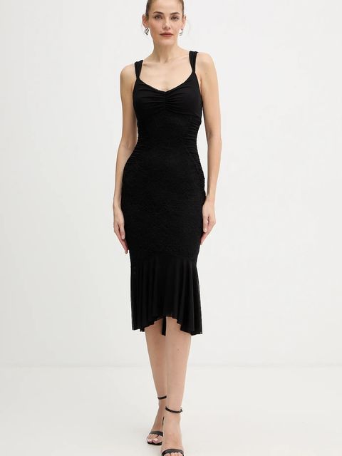 Guess sukienka CAITLYN kolor czarny midi dopasowana W5BK17 KB7V2 - zdjęcie produktu nr 1