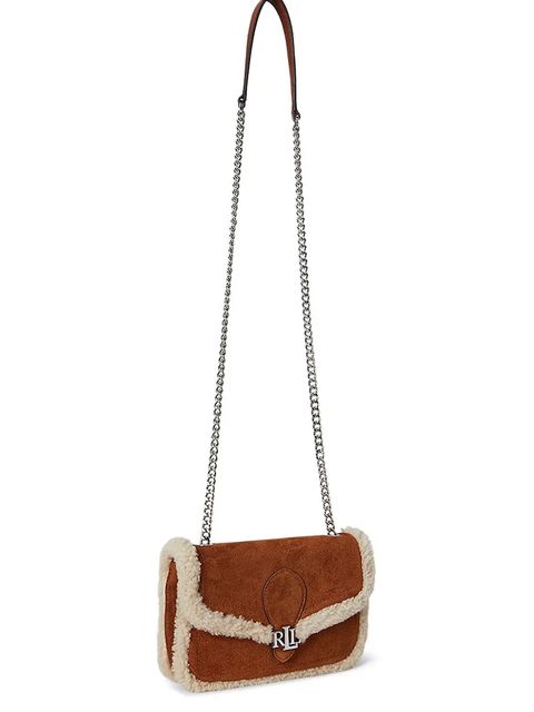 Lauren Ralph Lauren portfel skórzany damski kolor brązowy 432980754