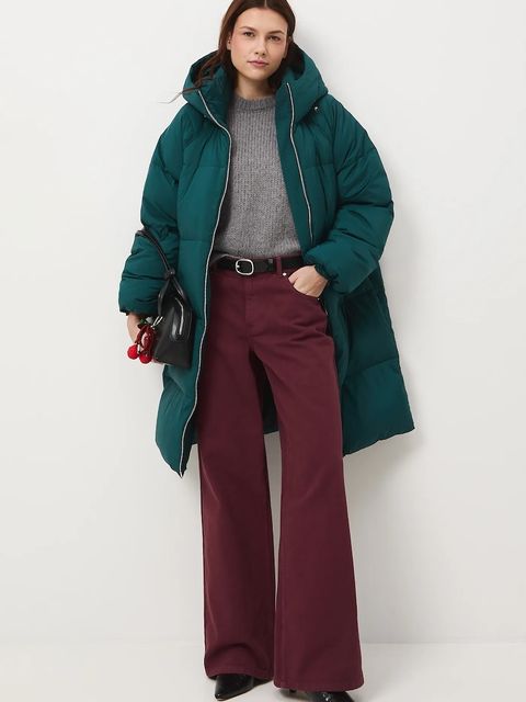 Medicine płaszcz puchowy kolor zielony - zdjęcie produktu nr 1