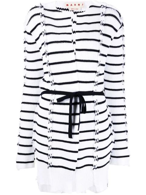 Marni striped knitted cardigan - White - zdjęcie produktu nr 1