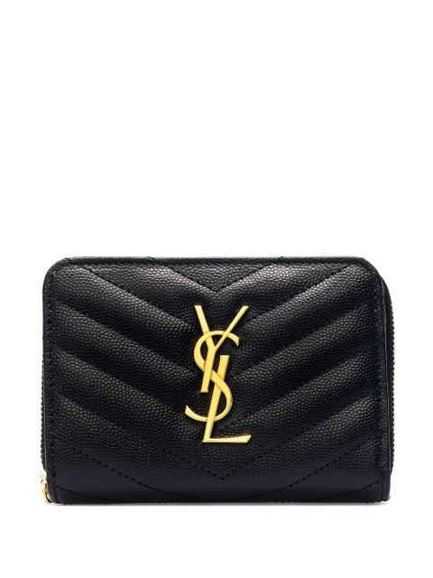 Saint Laurent Cassandre Matelassé chevron wallet - Black - zdjęcie produktu nr 1