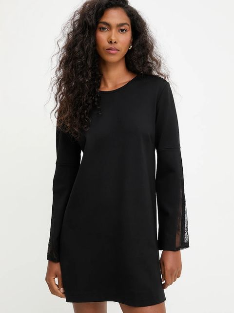 Answear.LAB sukienka kolor czarny mini prosta - zdjęcie produktu nr 2