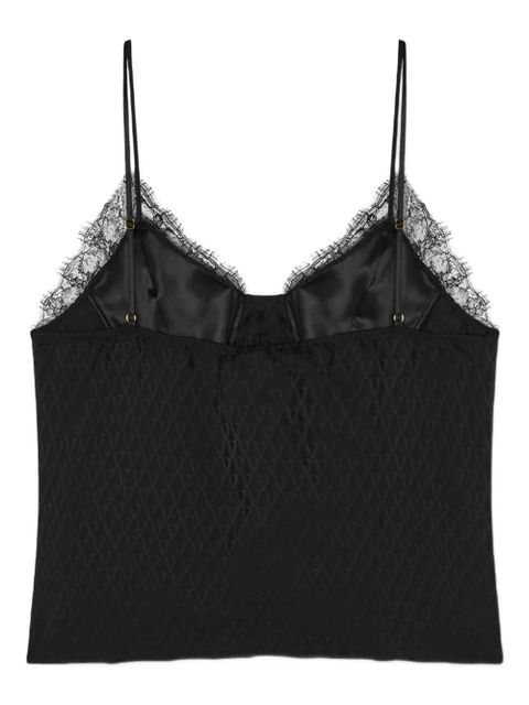 Versace lace-trimmed satin camisole - Black - zdjęcie produktu nr 2
