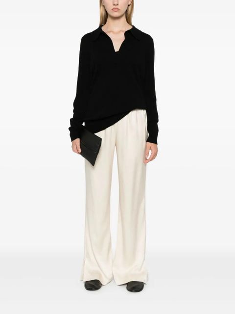 ANINE BING straight-leg silk trousers - Neutrals - zdjęcie produktu nr 2