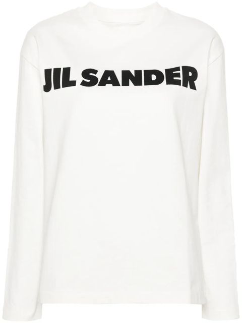 Jil Sander logo-print cotton sweatshirt - Neutrals - zdjęcie produktu nr 1
