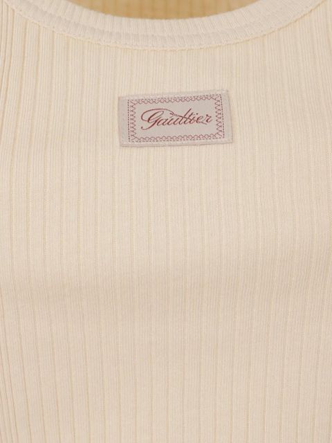 Jean Paul Gaultier ribbed patch mini dress - Neutrals