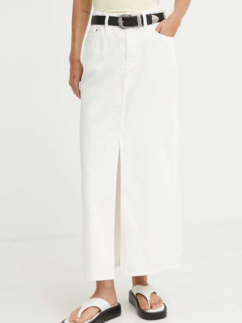 G-Star spódnica jeansowa kolor biały maxi prosta D24385-D551 - zdjęcie produktu nr 1