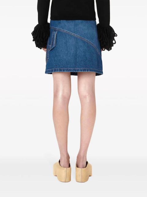 JW Anderson Twisted denim miniskirt - Blue