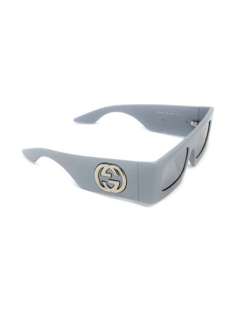 Gucci Eyewear rectangle-frame sunglasses - Silver - zdjęcie produktu nr 2