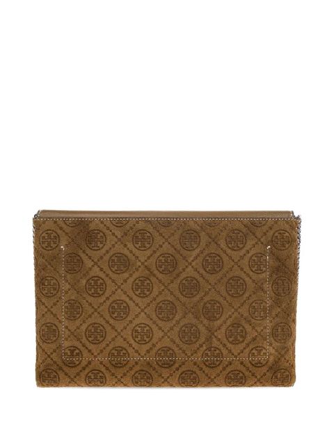 Tory Burch logo-monogram clutch - Brown - zdjęcie produktu nr 2