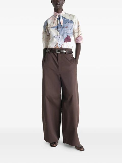 LEMAIRE scarf printed shirt - Neutrals - zdjęcie produktu nr 2