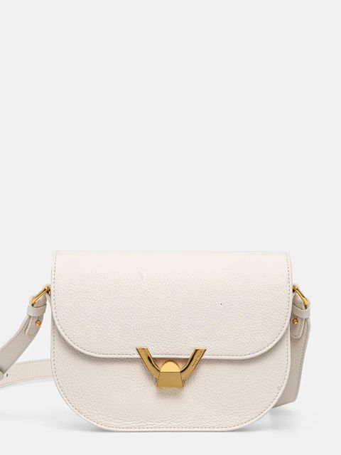 Coccinelle torebka skórzana COCCINELLEDEW kolor biały QTF 15 03 01