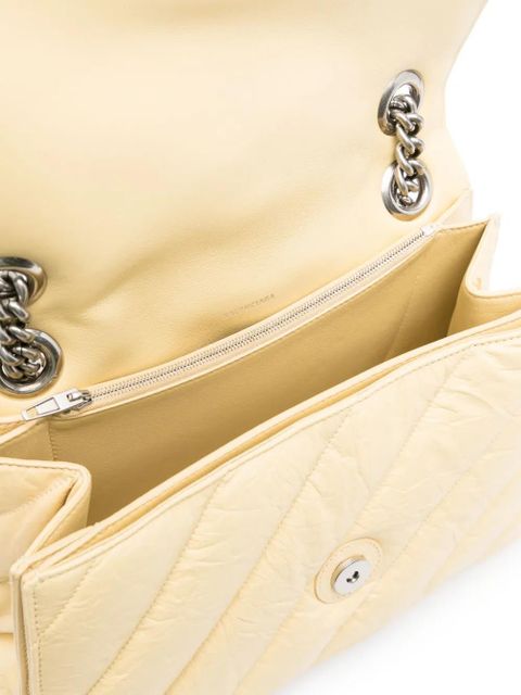 Balenciaga medium Crush leather shoulder bag - Yellow