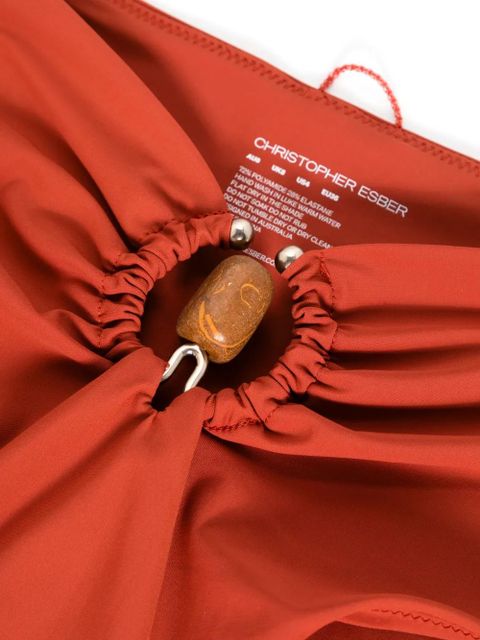 Christopher Esber Crystal Orbit swim briefs - Brown