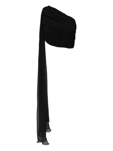 Posse Solene draped one-shoulder top - Black - zdjęcie produktu nr 1