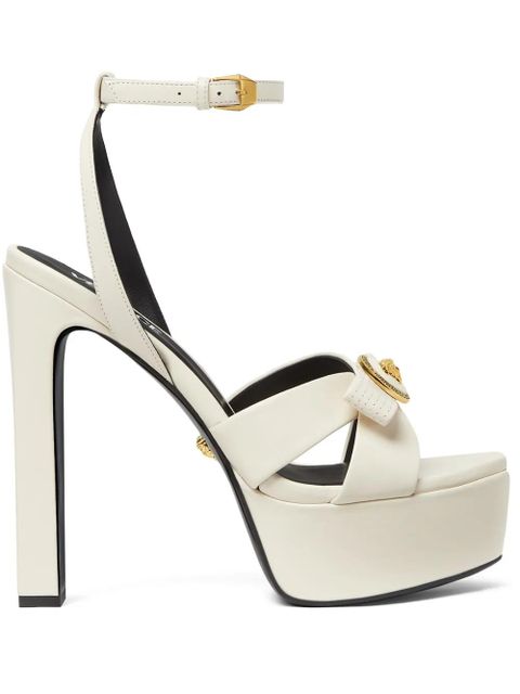 Versace 140mm Medusa leather sandals - Neutrals - zdjęcie produktu nr 1