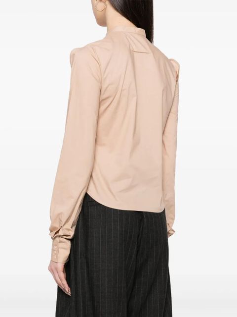 MM6 Maison Margiela cut-out cotton shirt - Brown