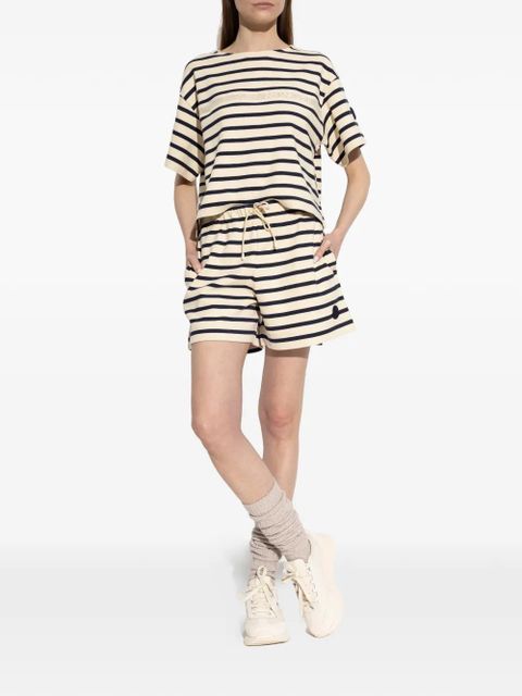 Moncler striped logo-print T-shirt - Neutrals - zdjęcie produktu nr 2