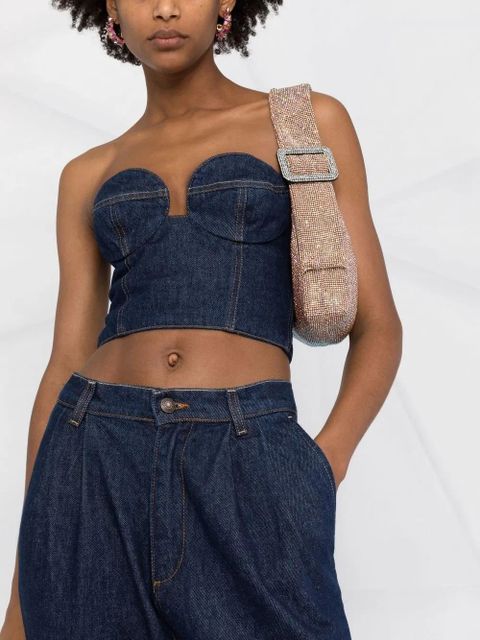Magda Butrym denim corset top - Blue