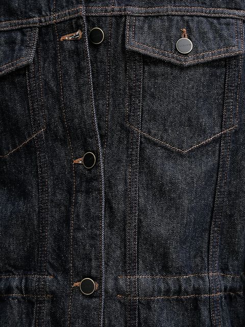 AllSaints kurtka jeansowa bawełniana DENBY kolor granatowy przejściowa W100PD