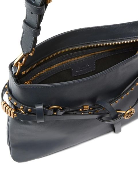 PINKO studded leather shoulder bag - Grey