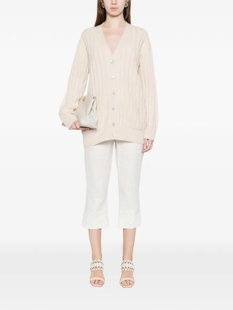 FENDI ribbed pocket cardigan - Neutrals - zdjęcie produktu nr 2