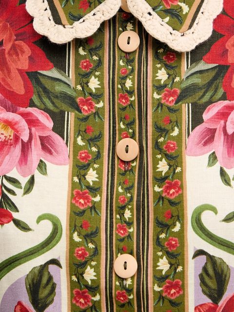 Farm Rio koszula z dodatkiem lnu kolor beżowy regular z kołnierzykiem klasycznym 344169