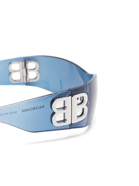 Balenciaga Eyewear wraparound-frame sunglasses - Blue - zdjęcie produktu nr 2