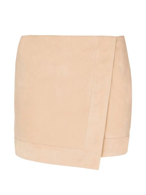 Balmain suede mini skirt - Neutrals - zdjęcie produktu nr 1