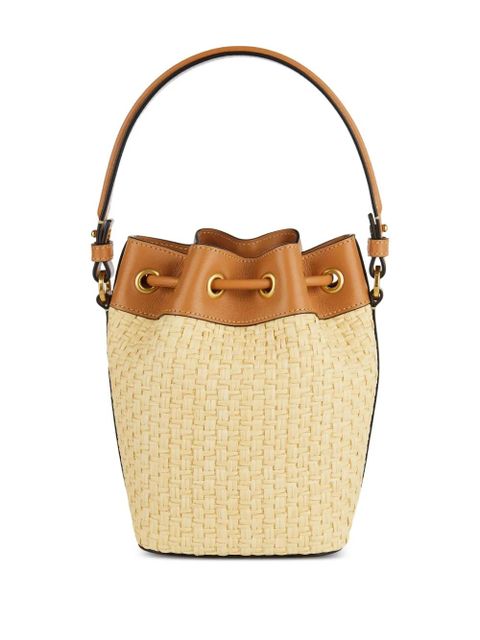 Valentino Garavani floral-embroidered bucket bag - Neutrals - zdjęcie produktu nr 2
