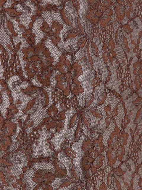 Saint Laurent lace pencil skirt - Brown