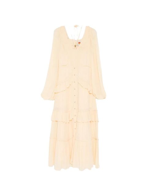 FARM Rio ruffled V-neck maxi dress - Yellow - zdjęcie produktu nr 1