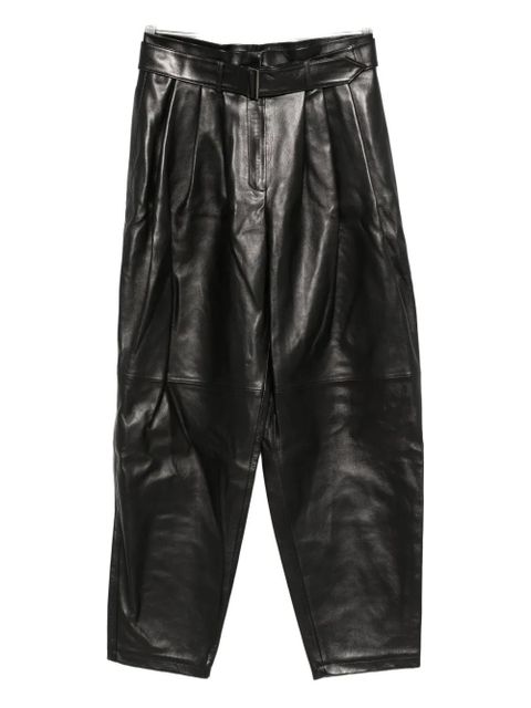 Magda Butrym belted leather trousers - Black - zdjęcie produktu nr 2